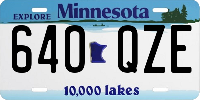 MN license plate 640QZE