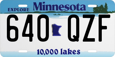 MN license plate 640QZF