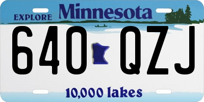 MN license plate 640QZJ