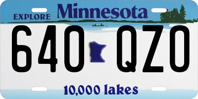 MN license plate 640QZO