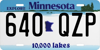 MN license plate 640QZP