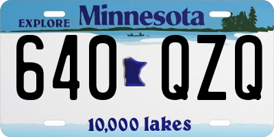 MN license plate 640QZQ