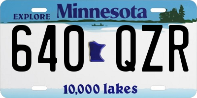 MN license plate 640QZR