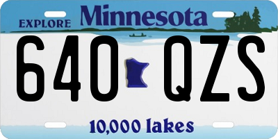 MN license plate 640QZS