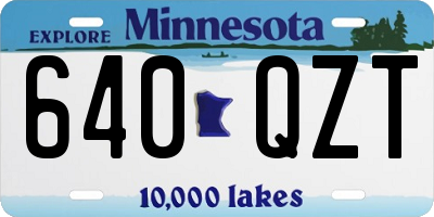 MN license plate 640QZT