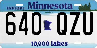 MN license plate 640QZU