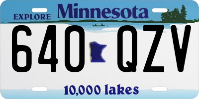 MN license plate 640QZV
