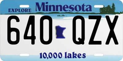 MN license plate 640QZX
