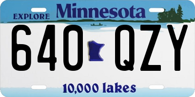MN license plate 640QZY