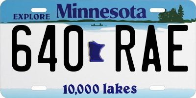 MN license plate 640RAE
