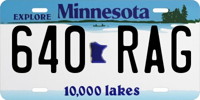 MN license plate 640RAG