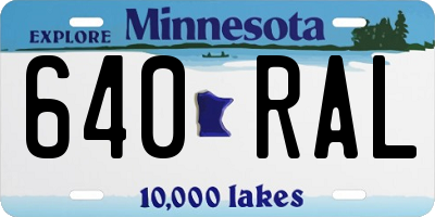 MN license plate 640RAL