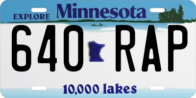 MN license plate 640RAP