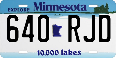 MN license plate 640RJD