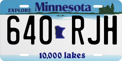 MN license plate 640RJH