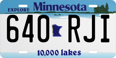 MN license plate 640RJI