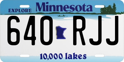 MN license plate 640RJJ