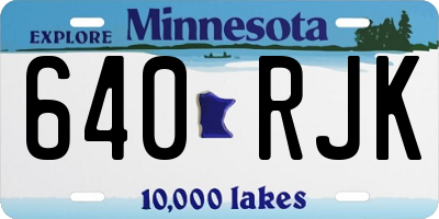 MN license plate 640RJK