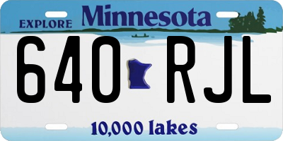 MN license plate 640RJL