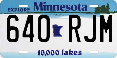 MN license plate 640RJM