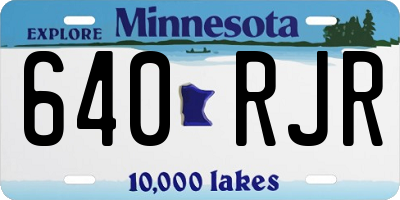 MN license plate 640RJR