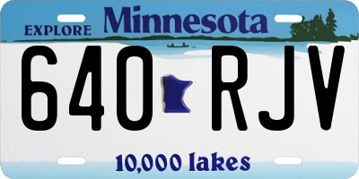 MN license plate 640RJV