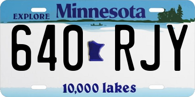 MN license plate 640RJY