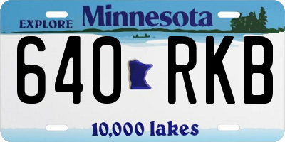 MN license plate 640RKB