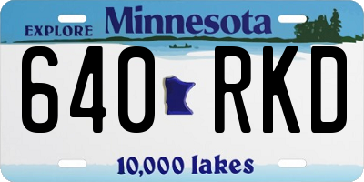 MN license plate 640RKD