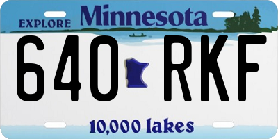 MN license plate 640RKF