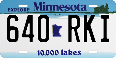 MN license plate 640RKI