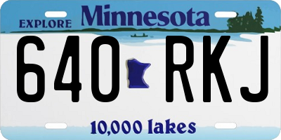 MN license plate 640RKJ