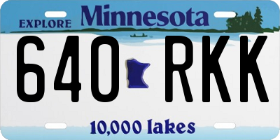 MN license plate 640RKK