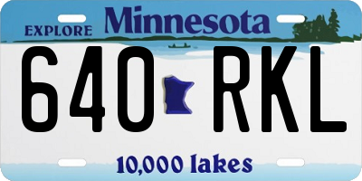 MN license plate 640RKL