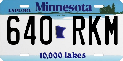 MN license plate 640RKM