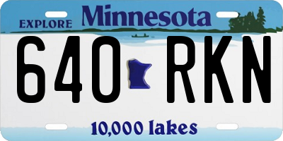 MN license plate 640RKN
