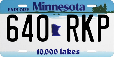 MN license plate 640RKP