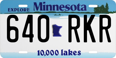 MN license plate 640RKR