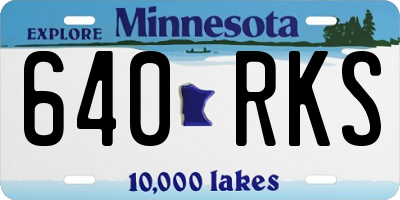 MN license plate 640RKS