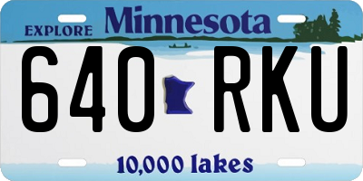 MN license plate 640RKU