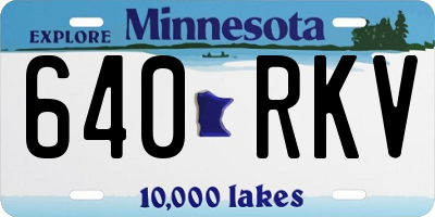 MN license plate 640RKV