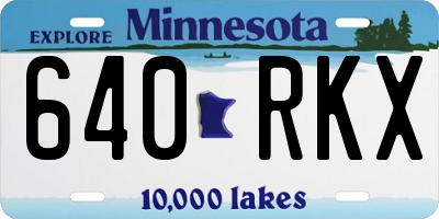 MN license plate 640RKX