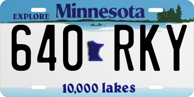 MN license plate 640RKY