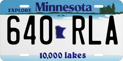 MN license plate 640RLA
