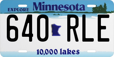 MN license plate 640RLE
