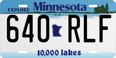 MN license plate 640RLF