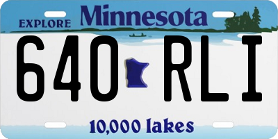 MN license plate 640RLI