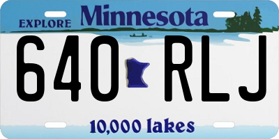 MN license plate 640RLJ