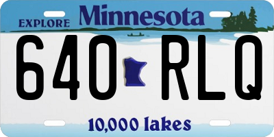 MN license plate 640RLQ