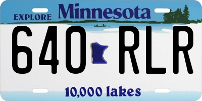 MN license plate 640RLR